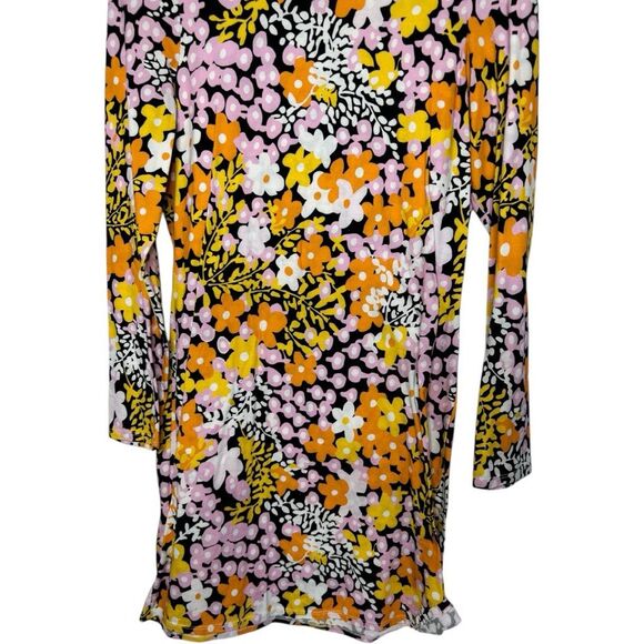 Ted Baker Delilah Multicolored Printed Floral Long Sleeve Mini Dress Size 4 Boho - Picture 5 of 9